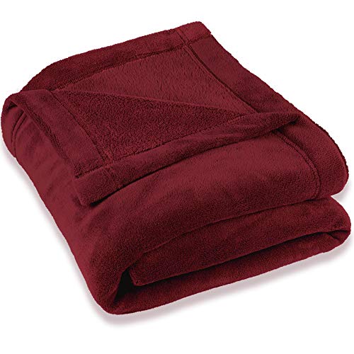 CelinaTex Flauschige Kuscheldecke 150 x 200 cm Bordeaux rot Decke Sofa warm Wohndecke weich Mikrofaser Fleece Oeko-TEX Montreal von CelinaTex