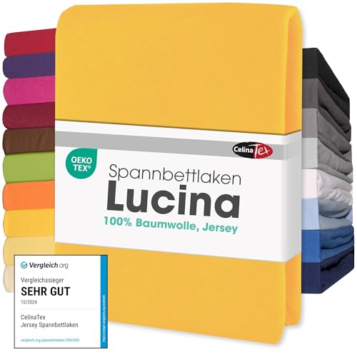 CelinaTex Jersey Spannbettlaken Lucina Doppelpack 140x200-160x200cm mais gelb 100% Baumwolle gekämmt bis 26cm Matratzenhöhe Spannbettbezug, Leintuch, Bettlaken, elastisch, Strech, Oeko-Tex CelinaTex Jersey Spannbettlaken Lucina Doppelpack 140x200-160x200cm mais gelb 100% Baumwolle gekämmt bis 26cm Matratzenhöhe Spannbettbezug, Leintuch, Bettlaken, elastisch, Strech, Oeko-Tex von CelinaTex