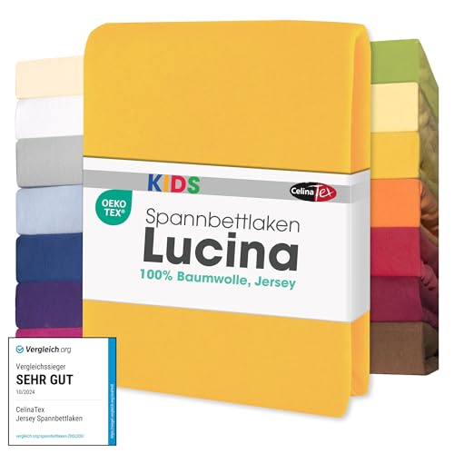 CelinaTex Jersey Spannbettlaken Lucina für Kids 60x120-70x140cm mais gelb 100% Baumwolle gekämmt superweich Spannbettbezug, Leintuch, Bettlaken, elastisch, Strech, Oeko-Tex CelinaTex Jersey Spannbettlaken Lucina für Kids 60x120-70x140cm mais gelb 100% Baumwolle gekämmt superweich Spannbettbezug, Leintuch, Bettlaken, elastisch, Strech, Oeko-Tex von CelinaTex