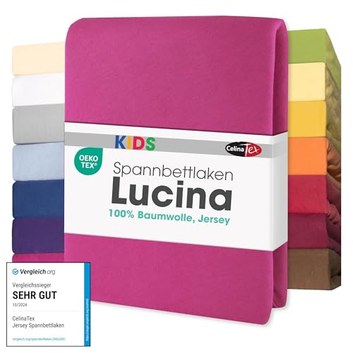 CelinaTex Jersey Spannbettlaken Lucina für Kids 60x120-70x140cm pink 100% Baumwolle gekämmt superweich Spannbettbezug, Leintuch, Bettlaken, elastisch, Strech, Oeko-Tex CelinaTex Jersey Spannbettlaken Lucina für Kids 60x120-70x140cm pink 100% Baumwolle gekämmt superweich Spannbettbezug, Leintuch, Bettlaken, elastisch, Strech, Oeko-Tex von CelinaTex