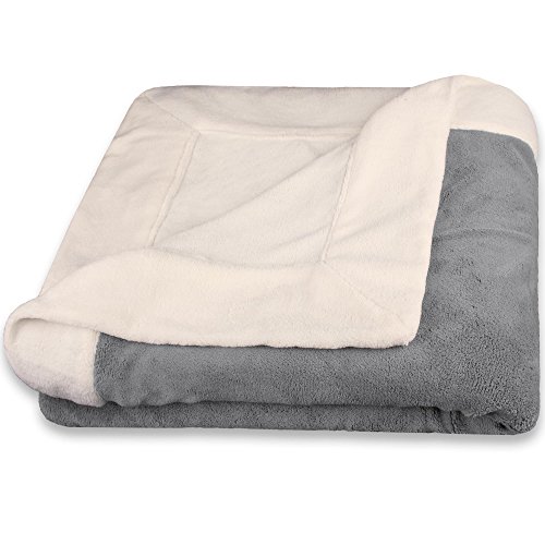 CelinaTex Flauschige Kuscheldecke 150 x 200 cm Creme weiß und grau Decke Sofa Wohndecke Mikrofaser Fleece Oeko-TEX Toronto von CelinaTex