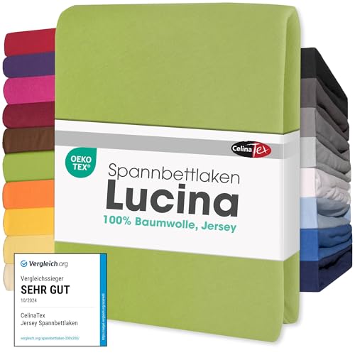 CelinaTex Jersey Topper Spannbettlaken Lucina 200x200-200x220cm grün 100% Baumwolle gekämmt bis 12cm Matratzenhöhe Spannbettbezug, Leintuch, Bettlaken, elastisch, Strech, Oeko-Tex CelinaTex Jersey Topper Spannbettlaken Lucina 200x200-200x220cm grün 100% Baumwolle gekämmt bis 12cm Matratzenhöhe Spannbettbezug, Leintuch, Bettlaken, elastisch, Strech, Oeko-Tex von CelinaTex