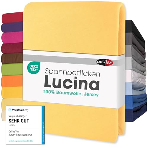 CelinaTex Jersey Topper Spannbettlaken Lucina Doppelpack 90x200-100x200cm Creme gelb 100% Baumwolle gekämmt bis 12cm Matratzenhöhe Spannbettbezug, Leintuch, Bettlaken, elastisch, Strech, Oeko-Tex CelinaTex Jersey Topper Spannbettlaken Lucina Doppelpack 90x200-100x200cm Creme gelb 100% Baumwolle gekämmt bis 12cm Matratzenhöhe Spannbettbezug, Leintuch, Bettlaken, elastisch, Strech, Oeko-Tex von CelinaTex
