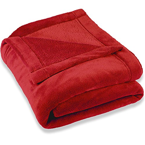 CelinaTex Flauschige Kuscheldecke 150 x 200 cm rot Decke Sofa warm Wohndecke weich Mikrofaser Fleece Oeko-TEX Montreal von CelinaTex