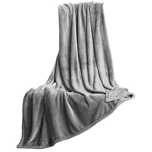 CelinaTex Kuscheldecke 150 x 200 cm Silber grau Luxus Wohndecke Cashmere Touch Sofadecke superweich Mikrofaser Flanell Oeko-TEX Salsa von CelinaTex