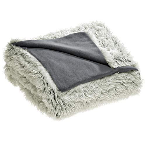 CelinaTex Shetland Bettwäsche 135 x 200 cm 4-teilig Creme grau Polar-Fleece Bettbezug Flokati Optik Bett Garnitur von CelinaTex