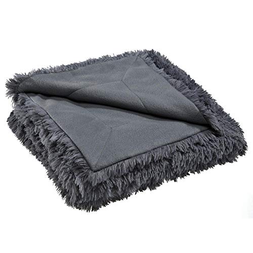 CelinaTex Kuscheldecke XXL 220 x 240 cm grau Sofadecke Longhair Kunstfelldecke Flokati Optik Decke Fleece Wohndecke, Geschenk für Frauen, warm - Oeko-TEX Shetland von CelinaTex