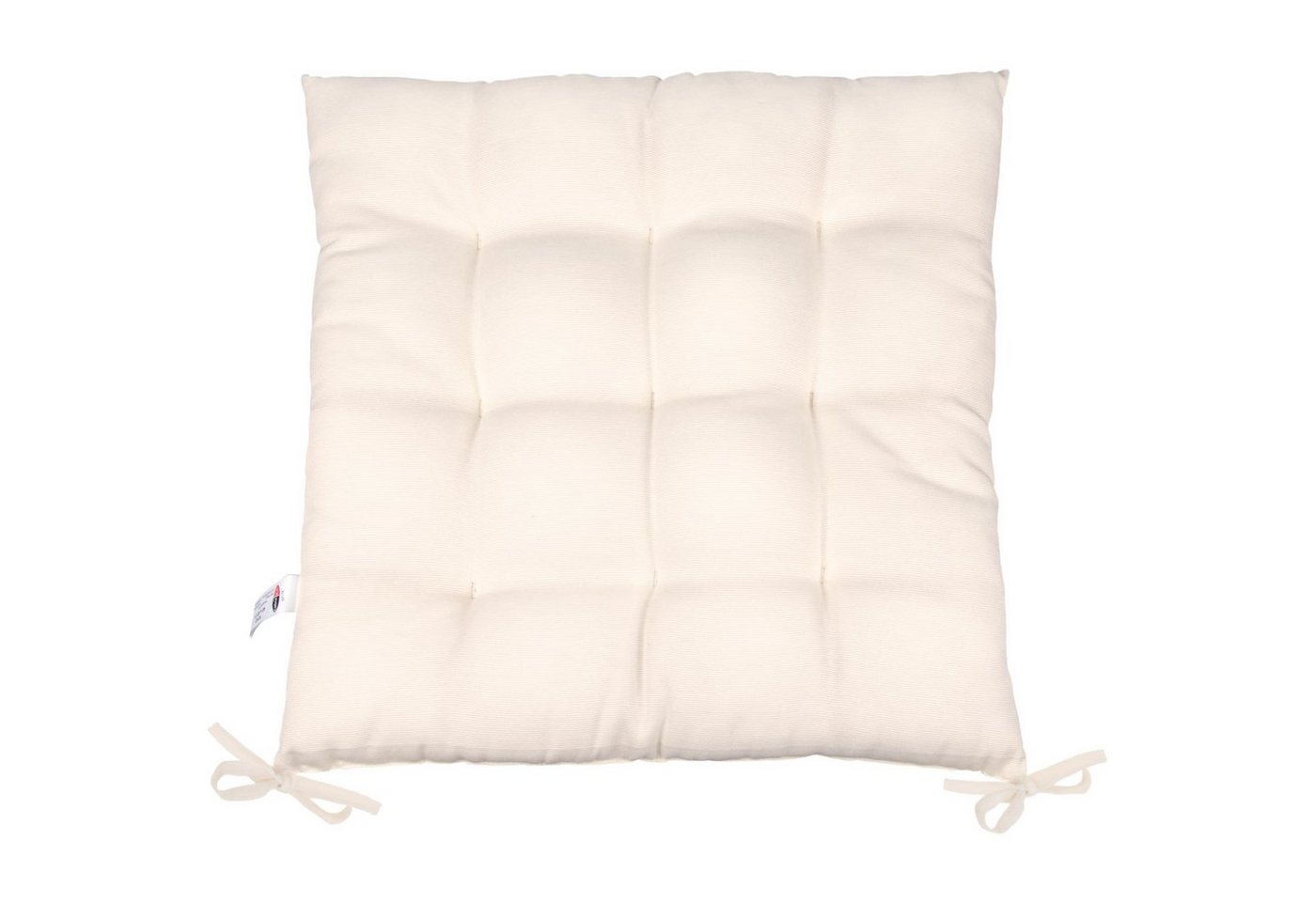 CelinaTex Sitzauflage Yoyo Sitzkissen Stuhlauflage Befestigungsband 40x40cm beige von CelinaTex