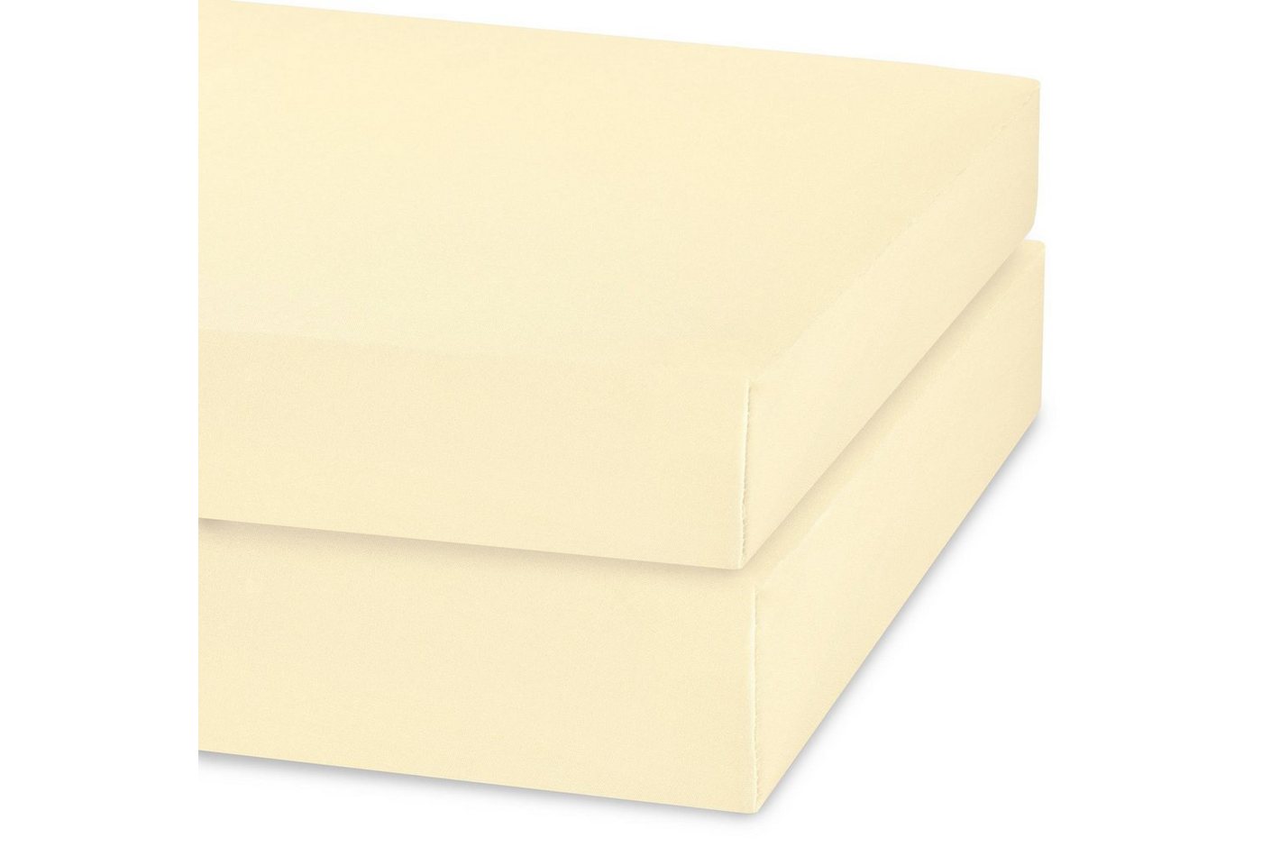 CelinaTex Spannbettlaken CelinaTex Spannbettlaken Mikrofaser Jersey Jade Doppelpack natur, Polyester, (2 Stück), allergikergeeignet,atmungsaktiv,bügelfrei,dauerelastisch und weich von CelinaTex