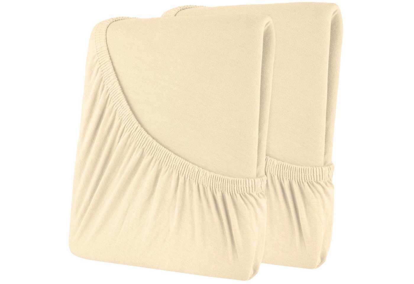 CelinaTex Spannbettlaken High-Line Laken Jersey Rundumgummi 2erSet 60x120-70x140cm natur, Baumwolle, (2 Stück), atmungsaktiv,bügelfrei,faltenfreier Sitz von CelinaTex