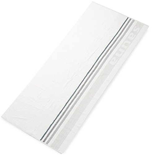 CelinaTex Stripes Saunatuch Doppelpack 80 x 200 cm weiß Baumwolle Badehandtuch Frottee Handtuch Duschtuch Standlaken von CelinaTex