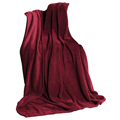 CelinaTex Flauschige Kuscheldecke 150 x 200 cm Bordeaux Decke Sofa Wohndecke weich Soft Mikrofaser Fleece Oeko-TEX TV-Decke von CelinaTex