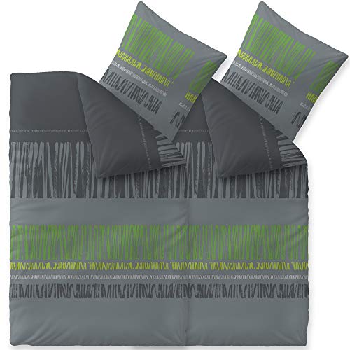 CelinaTex Touchme Biber Bettwäsche 155 x 220 cm 4teilig Baumwolle Bettbezug Anni grau schwarz grün CelinaTex Touchme Biber Bettwäsche 155 x 220 cm 4teilig Baumwolle Bettbezug Anni grau schwarz grün von CelinaTex