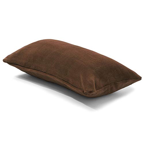 CelinaTex Xanio Dekokissen mit Innenkissen 40 x 80 cm dunkel braun Coral-Fleece Sofakissen Mikrofaser Kuschelkissen von CelinaTex