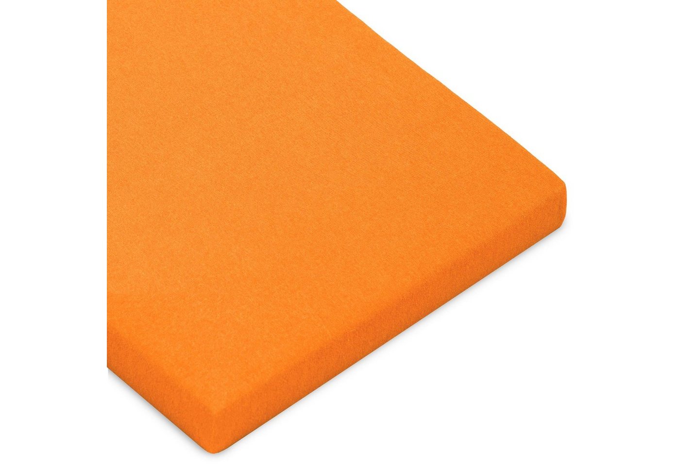 Spannbettlaken Casca Topper Spannbetttuch Elastan 140x200-160x220cm orange, CelinaTex, Baumwolle, (1 Stück), bügelfrei,dauerelastisch und weich,extrem feine Fasern von CelinaTex