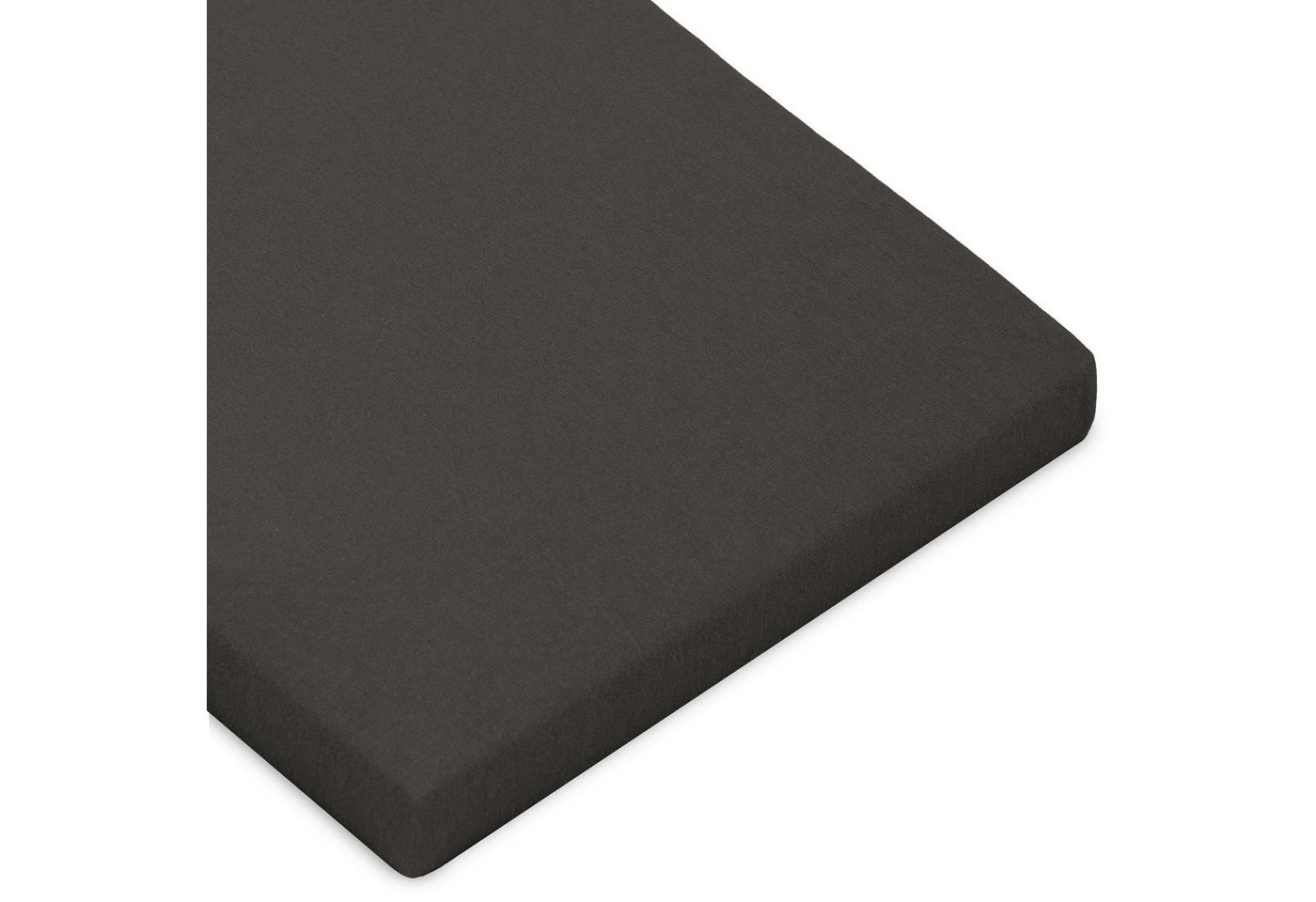 Spannbettlaken Casca Topper Spannbetttuch Elastan 180x200-200x220cm anthrazit, CelinaTex, Baumwolle, (1 Stück), bügelfrei,dauerelastisch und weich,extrem feine Fasern von CelinaTex