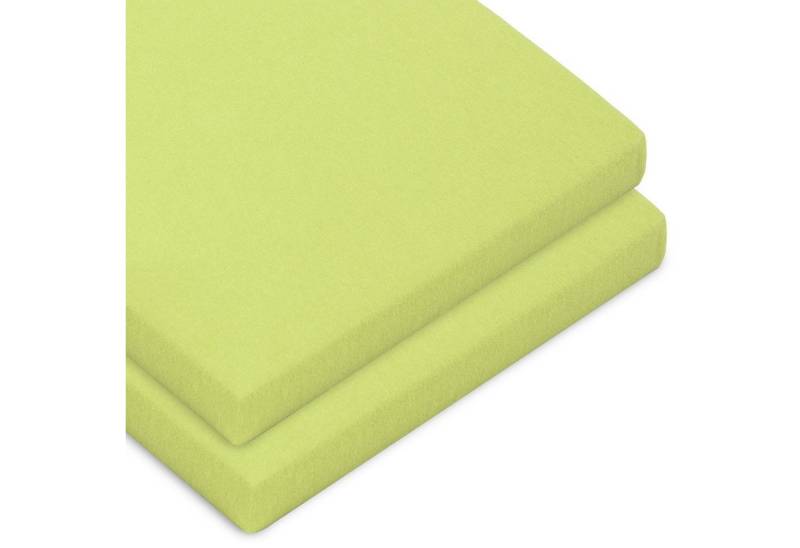 CelinaTex Spannbettlaken Casca Topper Spannbetttuch Elastan 2erSet 90x200-100x220cm grün, Baumwolle, (2 Stück), bügelfrei,dauerelastisch und weich,extrem feine Fasern von CelinaTex
