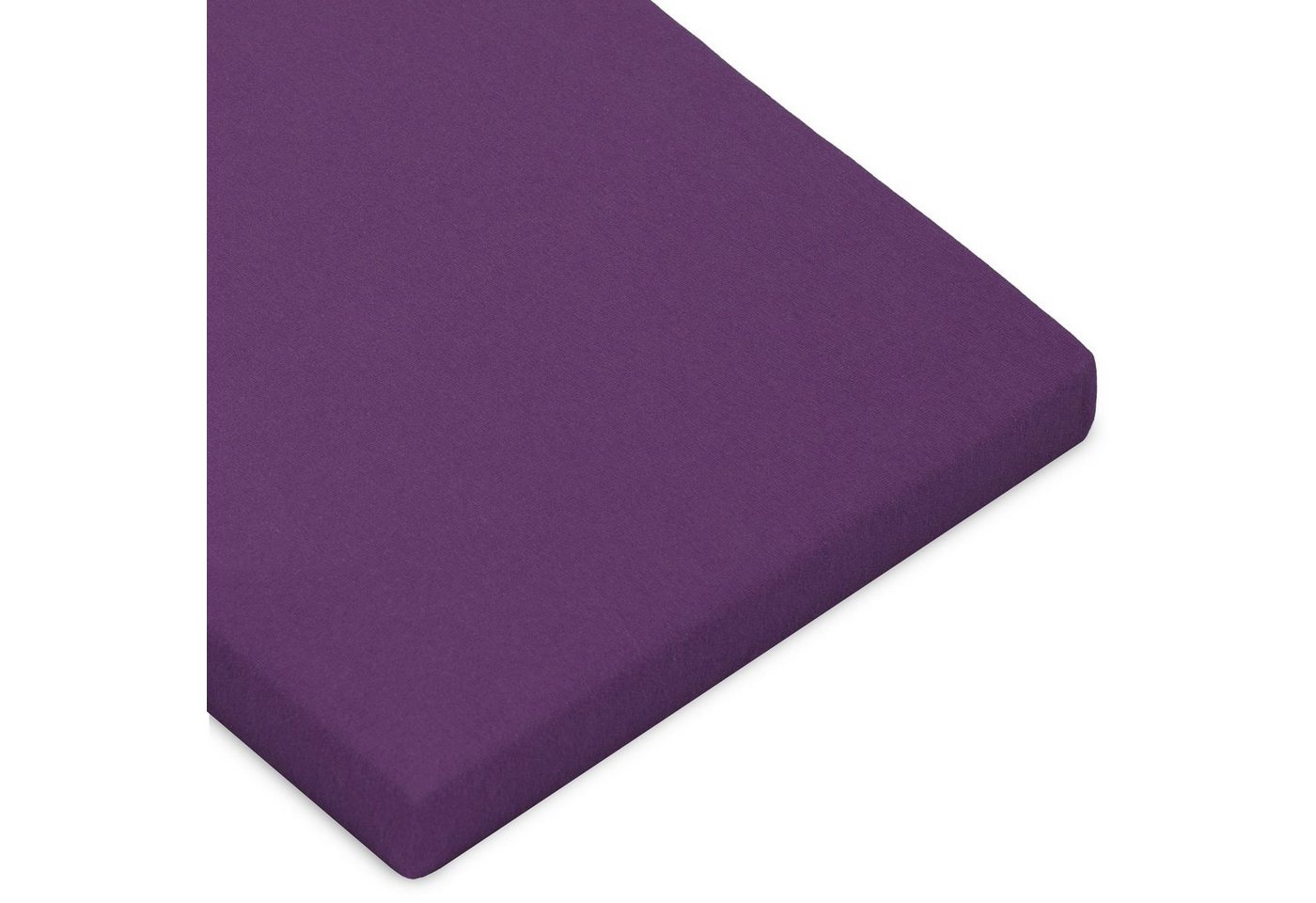 Spannbettlaken Casca Topper Spannbetttuch Elastan 90x200-100x220cm lila, CelinaTex, Baumwolle, (1 Stück), bügelfrei,dauerelastisch und weich,extrem feine Fasern von CelinaTex