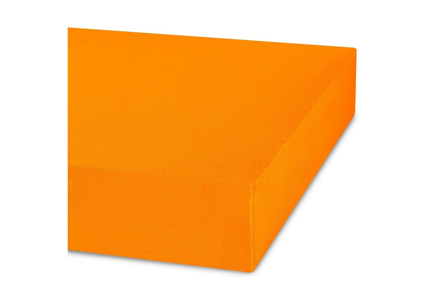 Spannbettlaken Jade Spannbetttuch Mikrofaser 140x200-160x200cm orange, CelinaTex, Polyester, (1 Stück), allergikergeeignet,atmungsaktiv,bügelfrei,dauerelastisch und weich von CelinaTex