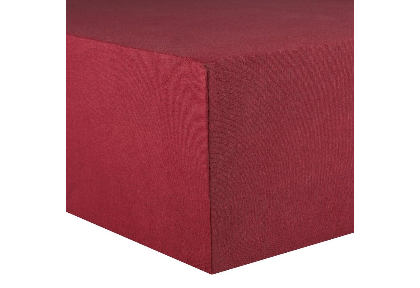 Spannbettlaken Lucina Spannbetttuch Jersey 2erSet 60x120-70x140cm bordeaux, CelinaTex, Baumwolle, (2 Stück), bügelfrei,faltenfreier Sitz,formstabil und dauerelastisch von CelinaTex