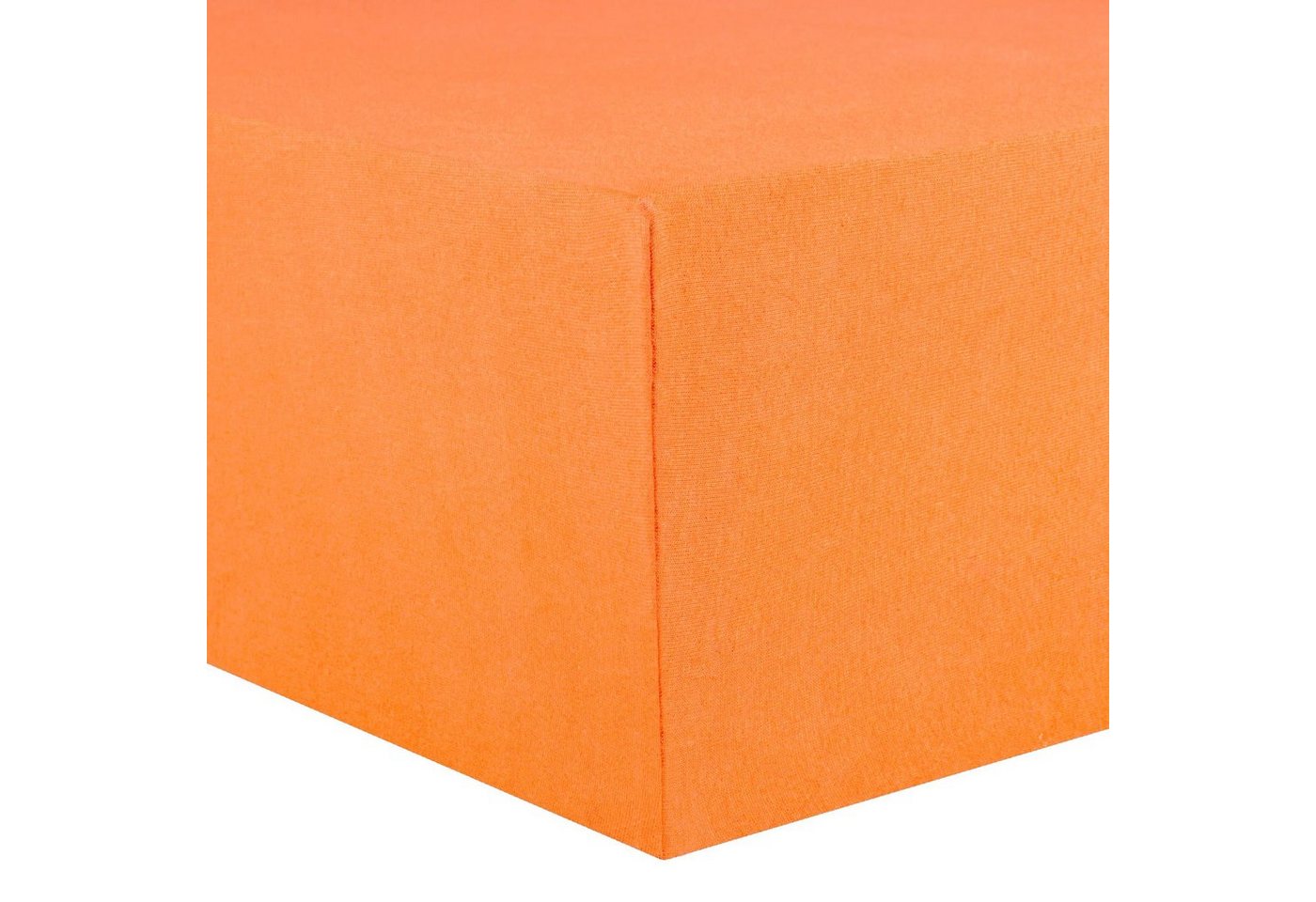 Spannbettlaken Lucina Spannbetttuch Jersey 3erSet 60x120-70x140cm orange, CelinaTex, Baumwolle, (3 Stück), bügelfrei,faltenfreier Sitz,formstabil und dauerelastisch von CelinaTex