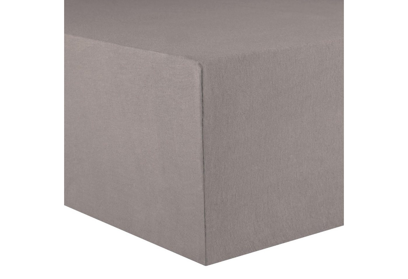 Spannbettlaken Lucina Spannbetttuch Jersey 2erSet 90x200-100x200cm dunkelgrau, CelinaTex, Baumwolle, (2 Stück), bügelfrei,faltenfreier Sitz,formstabil und dauerelastisch von CelinaTex