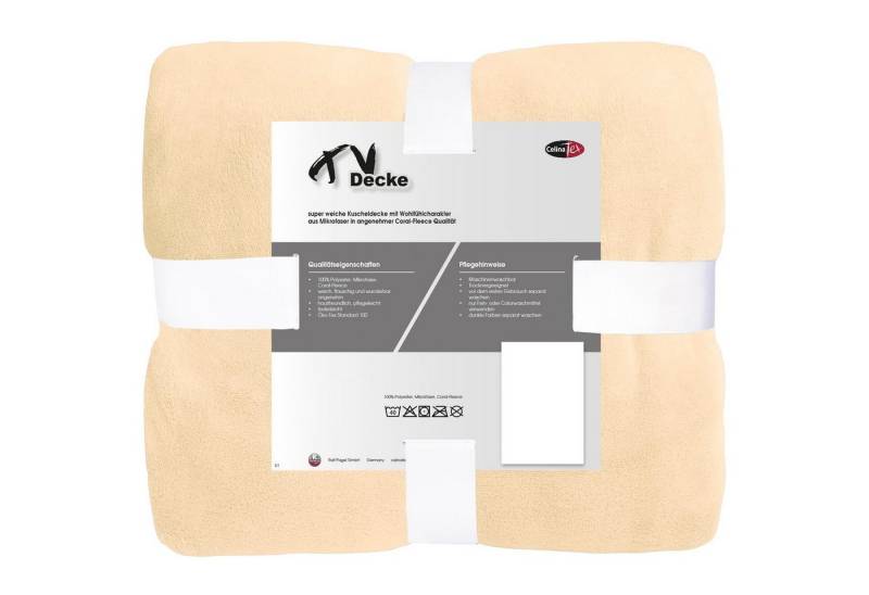 Wohndecke TV Decke Kuscheldecke Sofadecke Fleece 150x200cm beige, CelinaTex, allergikergeeignet,bügelfrei,dezenter Glanz,kuschelweich,mollig warm Wohndecke TV Decke Kuscheldecke Sofadecke Fleece 150x200cm beige, CelinaTex, allergikergeeignet,bügelfrei,dezenter Glanz,kuschelweich,mollig warm von CelinaTex