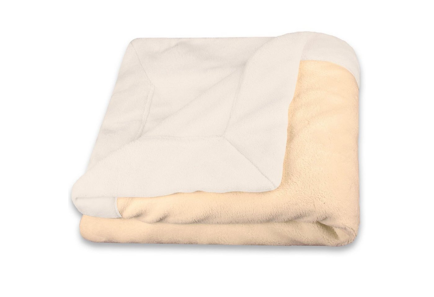 Wohndecke Toronto Kuscheldecke Tagesdecke warm 130x170cm cremeweiß/beige, CelinaTex, allergikergeeignet,bügelfrei,dezenter Glanz,kuschelweich,mollig warm von CelinaTex