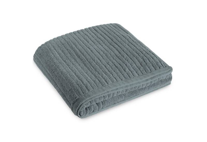 aqua-textil Saunatuch Bahamas Sauna Handtuch Strandlaken Frottee 2er Set 80x200cm grau, Baumwolle (2-St), hautsympathisch,kuschelweich,langlebig,saugstark,strapazierfähig von CelinaTex