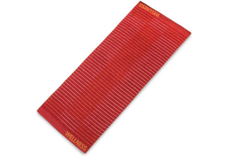 aqua-textil Saunatuch Granada Sauna Handtuch Strandlaken Frottee 2er Set 80x200cm rot, Baumwolle (2-St), hautsympathisch,kuschelweich,langlebig,saugstark,strapazierfähig von CelinaTex