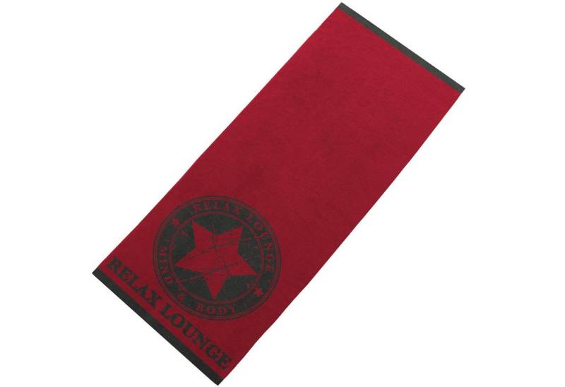 aqua-textil Saunatuch Halifax Handtuch Strandlaken Frottee 80x200cm bordeaux/anthrazit, Baumwolle (2-St), formstabil,hautsympathisch,kuschelweich,langlebig,saugstark von CelinaTex