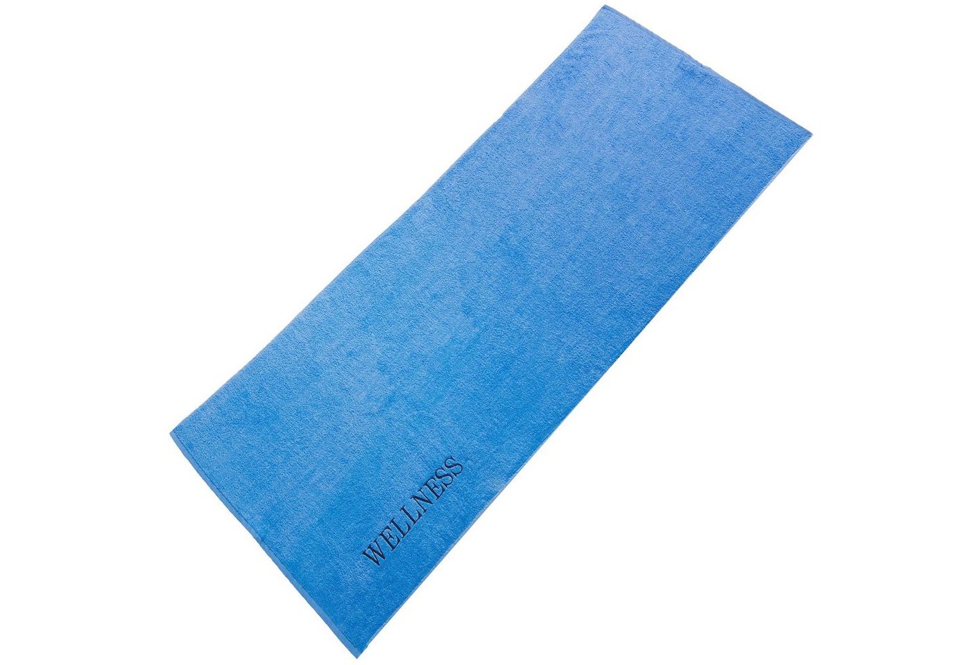 aqua-textil Saunatuch Wellness Strand Handtuch Frottee 2er Set XXL 90x220cm Uni blau, Baumwolle (2-St), hautsympathisch,kuschelweich,langlebig,saugstark,strapazierfähig von CelinaTex