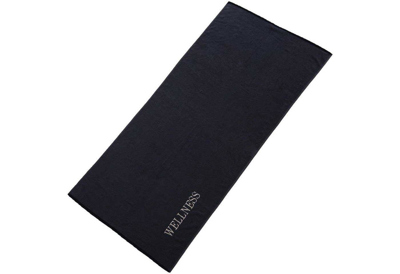 aqua-textil Saunatuch Wellness Strand Handtuch Frottee 2er Set XXL 90x220cm Uni schwarz, Baumwolle (2-St), hautsympathisch,kuschelweich,langlebig,saugstark,strapazierfähig von CelinaTex