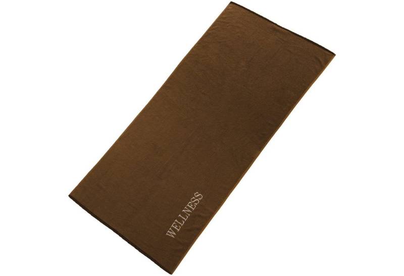 aqua-textil Saunatuch Wellness Strand Handtuch Frottee 80x200cm Uni braun, Baumwolle (1-St), hautsympathisch,kuschelweich,langlebig,saugstark,strapazierfähig von CelinaTex