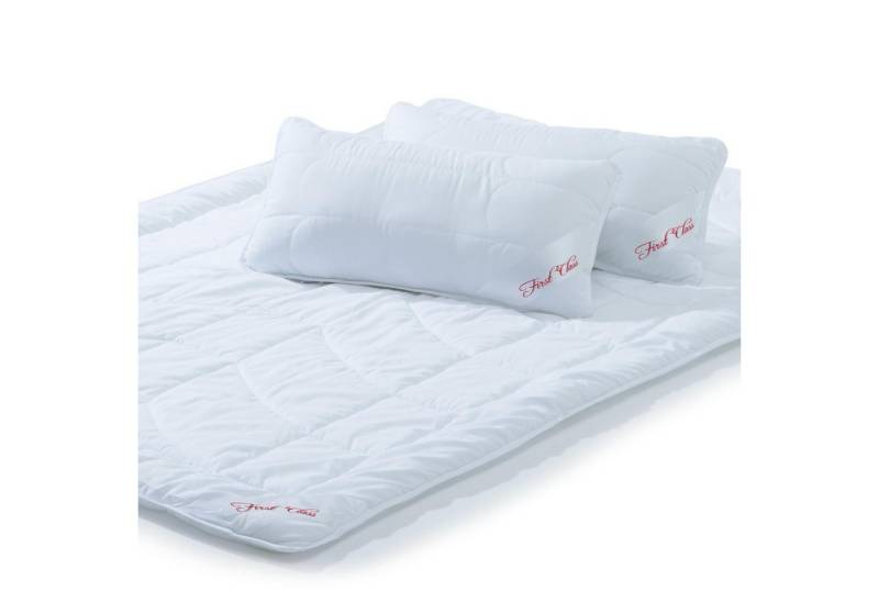 CelinaTex Bettdecke, Kopfkissen + Topper First Class Mikrofaser Sommer Decke Set 1x220x260cm +Kissen 2x40x80cm von CelinaTex