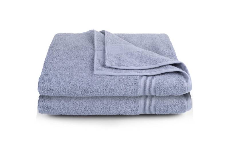 CelinaTex Saunatuch Bari Handtuch Strandlaken Frottee 2er Set 80x200cm jeansblau, Baumwolle (2-St), bügelfreiformstabilhautsympathischkuschelweichlanglebigsaugstark von CelinaTex