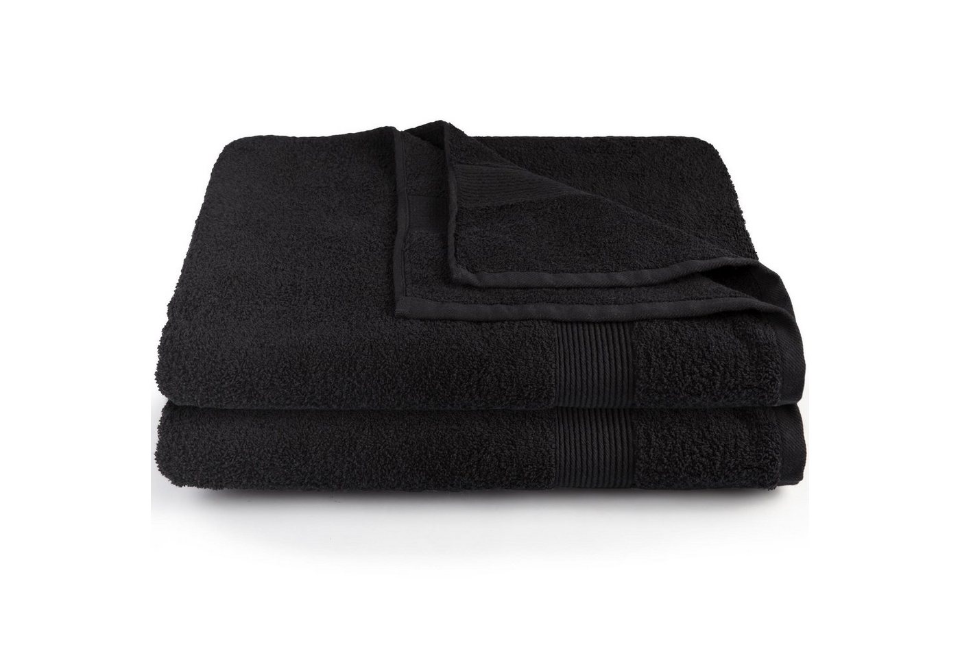 CelinaTex Saunatuch Bari Handtuch Strandlaken Frottee 2er Set 80x200cm schwarz, Baumwolle (2-St), bügelfreiformstabilhautsympathischkuschelweichlanglebigsaugstark von CelinaTex