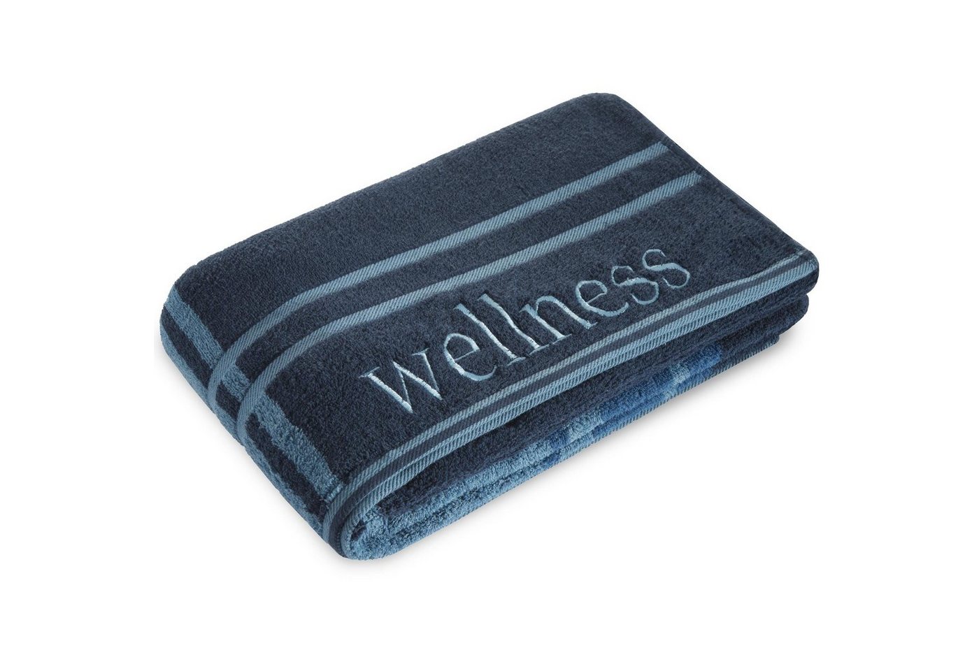CelinaTex Saunatuch Wellness Handtuch Strandlaken Saunatuch 2er Set 80x200cm dunkelblau, Baumwolle (2-St), hautsympathisch,kuschelweich,langlebig,saugstark,strapazierfähig von CelinaTex