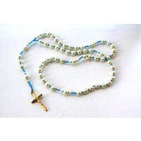 Blauer Türkis Und Perlen-Handgemachter Weinlese-Rosenkranz Blauer Türkis Und Perlen-Handgemachter Weinlese-Rosenkranz von CelinesAttic