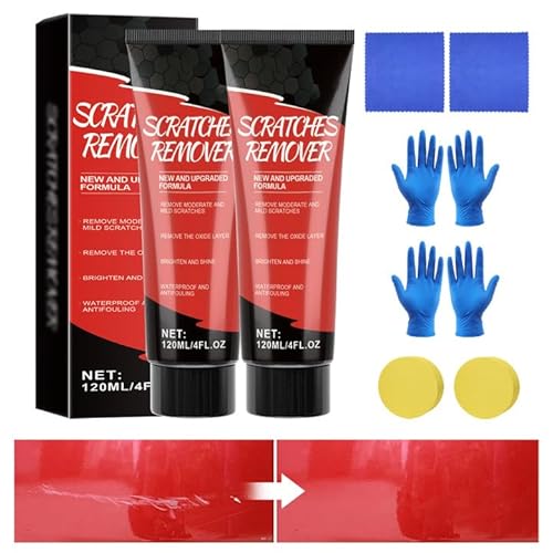2 Stück Autokratzer-Reparaturpaste 120ml Kratzer Entferner Auto Autopolitur Kratzer Entfernen Polierpaste Auto Zum Entfernen Von Kratzern in Der Autopolitur, mit 2 Handtücher und 2 Handschuhe 2 Stück Autokratzer-Reparaturpaste 120ml Kratzer Entferner Auto Autopolitur Kratzer Entfernen Polierpaste Auto Zum Entfernen Von Kratzern in Der Autopolitur, mit 2 Handtücher und 2 Handschuhe von Celiodd