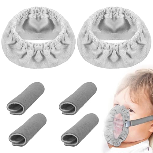 4Pcs Cpap Zubehör CPAP Maske Liner CPAP Gurtbezüge Gesichtspads Wiederverwendbar CPAP Komfortpolster CPAP Maskeneinlagen CPAP Softbandagen Reduzieren Einbuchtungen mit 2 CPAP Masken Liner (Grau) von Celiodd