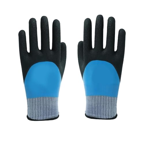 Elektriker Handschuhe Lsolierhandschuhe 400 V Spannungsbeständigkeit Schutzhandschuhe Handschuhe Arbeitshandschuhe Gummi Handschuhe mit Anti-Rutsch-Textur für Elektrische Wartung Instrumente(Blau) von Celiodd