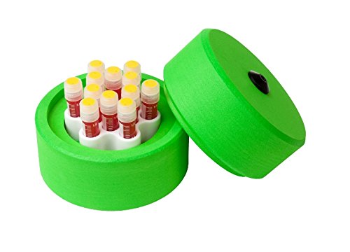 CellCamper Mini Einfrierbox für Zellen, Fasst 12 x 2mL Kryoröhrchen, 12cm x 11cm von CellCamper