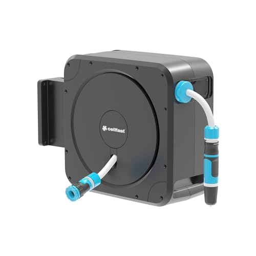 CELLFAST Schautrommel Set Automatisch Schlauchaufroller Mit Wandhalterung Wandschlauchhalter Anschlussschlauch Reinigungsspritze Schnellkupplung Schlauchanschluss Ergo CELLFAST Schautrommel Set Automatisch Schlauchaufroller Mit Wandhalterung Wandschlauchhalter Anschlussschlauch Reinigungsspritze Schnellkupplung Schlauchanschluss Ergo von Cellfast