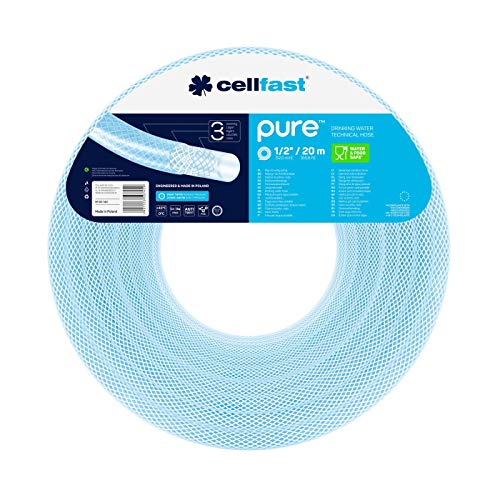 CELLFAST Trinkwasserschlauch Lebensmittelechter Wasserschlauch 3 Lagiger Schlauch Wohnwagen Lebensmittelqualität Lebensmittelschlauch Wasserleitung Flexibel 12 5 × 2 4 Millimeter 20 Meter Pure CELLFAST Trinkwasserschlauch Lebensmittelechter Wasserschlauch 3 Lagiger Schlauch Wohnwagen Lebensmittelqualität Lebensmittelschlauch Wasserleitung Flexibel 12 5 × 2 4 Millimeter 20 Meter Pure von Cellfast