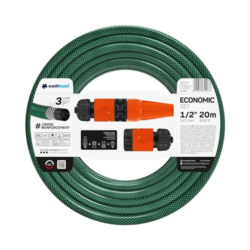 Cellfast 10-100V Gartenschlauch, grün, 1/2"-20m von Cellfast