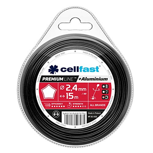 Cellfast Trimmerfaden Schneiden Stern PREMIUM 2,4 mm x 15 m 35-053 von Cellfast