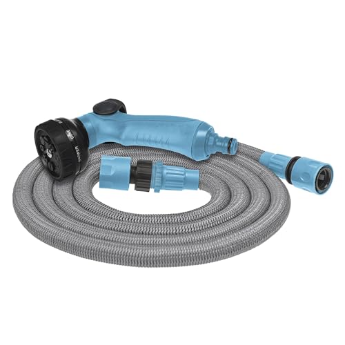 Cellfast BASIC Gartenschlauch Set Flexibler Wasserschlauch 8-Funktions-Pistolenbrause 2x Schnellkupplung Universalanschluss Gartenbewässerung (15m) von Cellfast