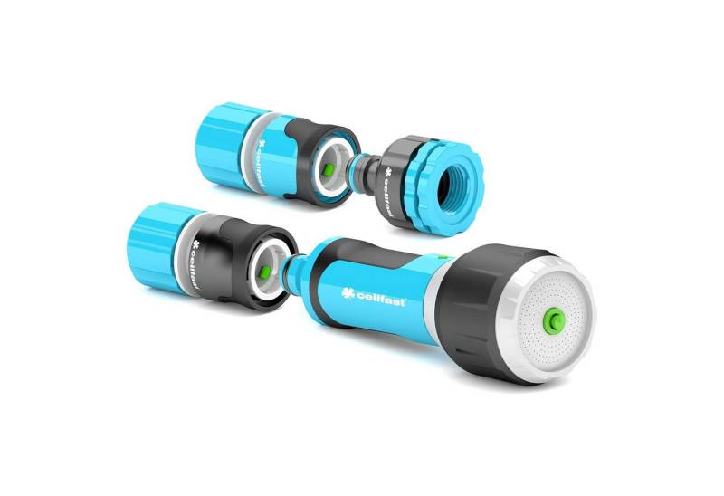 Cellfast Bewässerungsbrause Gartenbrause SET Gartenschlauch Brause Cellfast 53-515 ERGO 3/4, vielseitige Sprühfunktionen von Cellfast