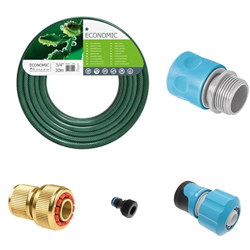 Cellfast Economic Gartenschlauch Set 3 Ply Cross Weave Polyester Wasserschlauch für Garten Flexible Bewässerung Schlauch UV-beständig Anti-Algen 20 Bar 1 2 Zoll 20 Meter Günstig von Cellfast